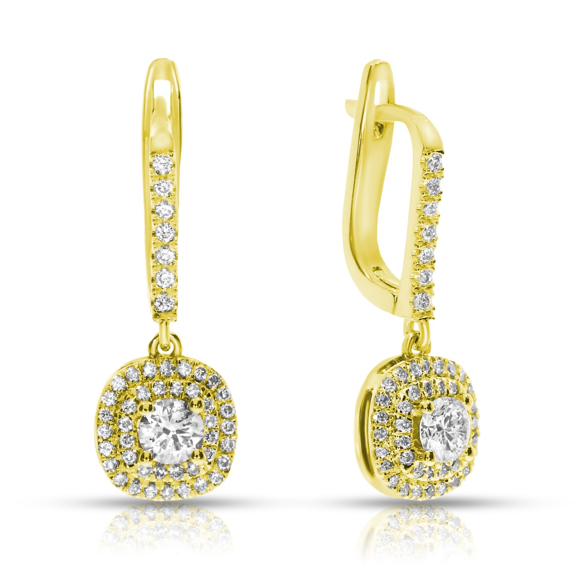 1 Carat Diamond Drop Earrings Tangle of Gold
