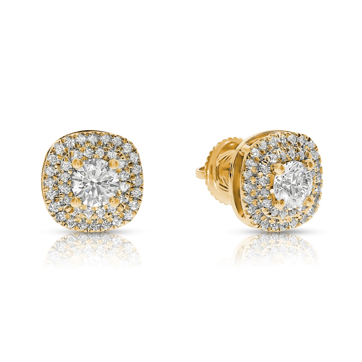 0.80 Carat Diamond Stud Earrings Butterfly