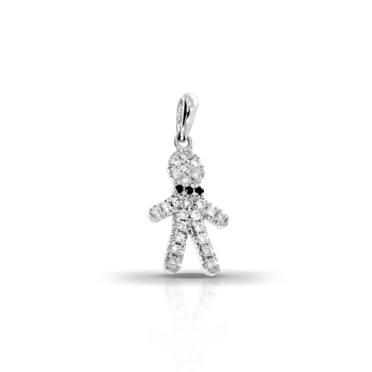 Black & White Diamond Pendant Human