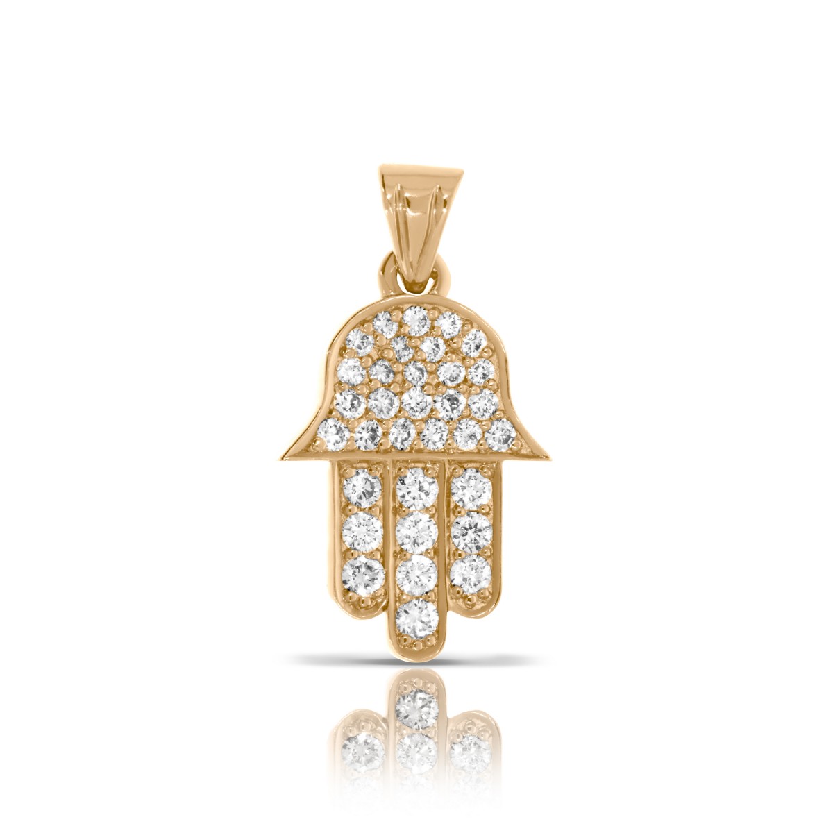 0.50 Carat Diamond Hamsa Pendant Hand of Fate