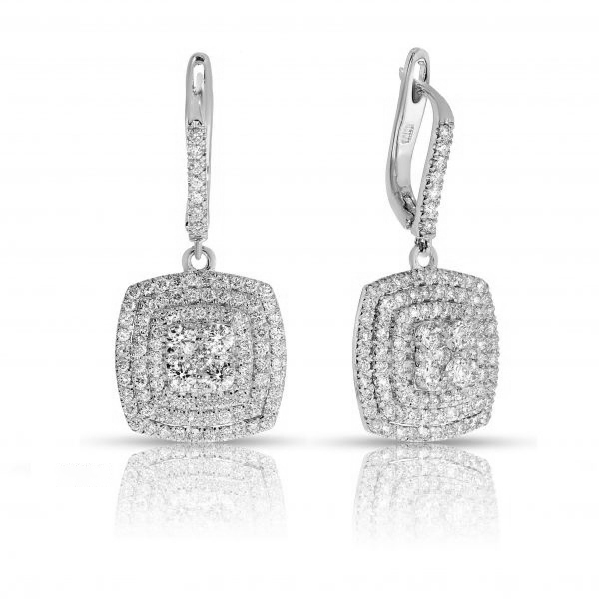 2 Carat Diamond Drop Earrings Dreamy Lady