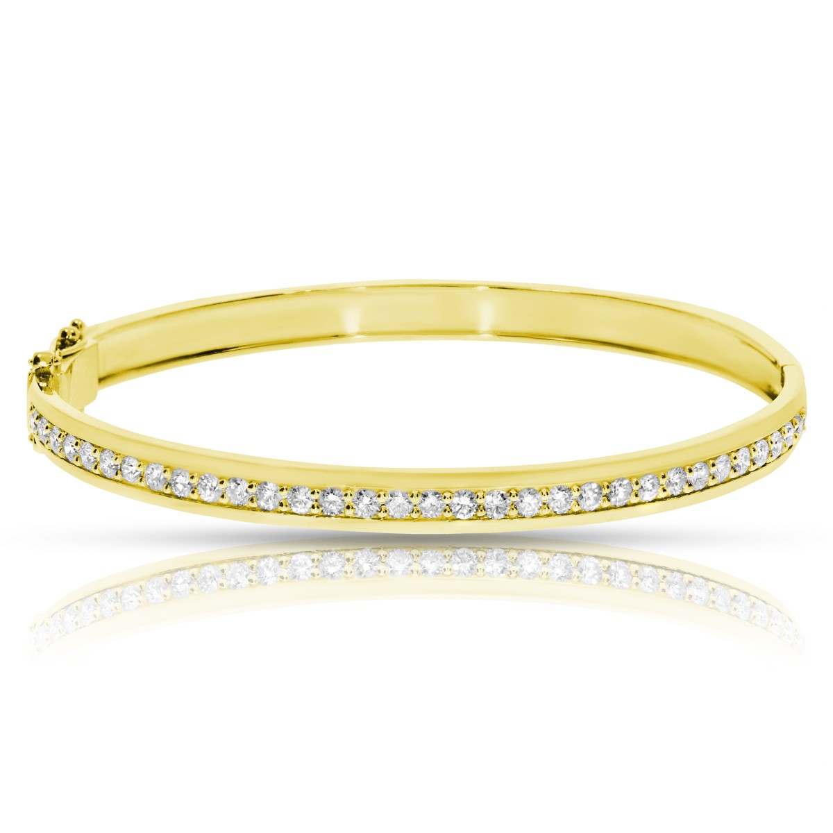 1.50 Carat Diamond Bangle Bracelet Calla Blooms