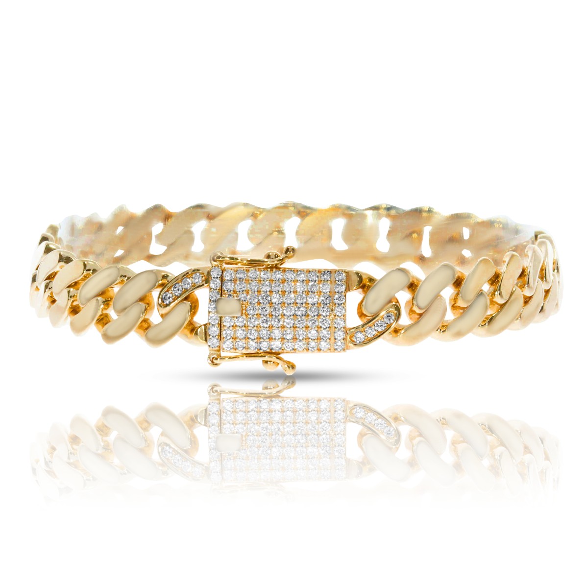 0.70 Carat Diamond Men's Bracelet Cuban Timeless