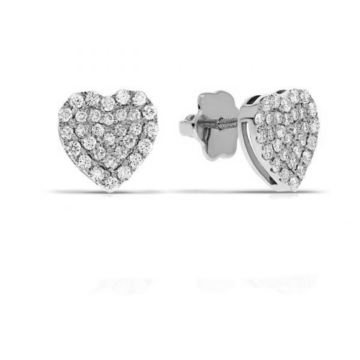 0.50 Carat Diamond Stud Earrings Angel Heart