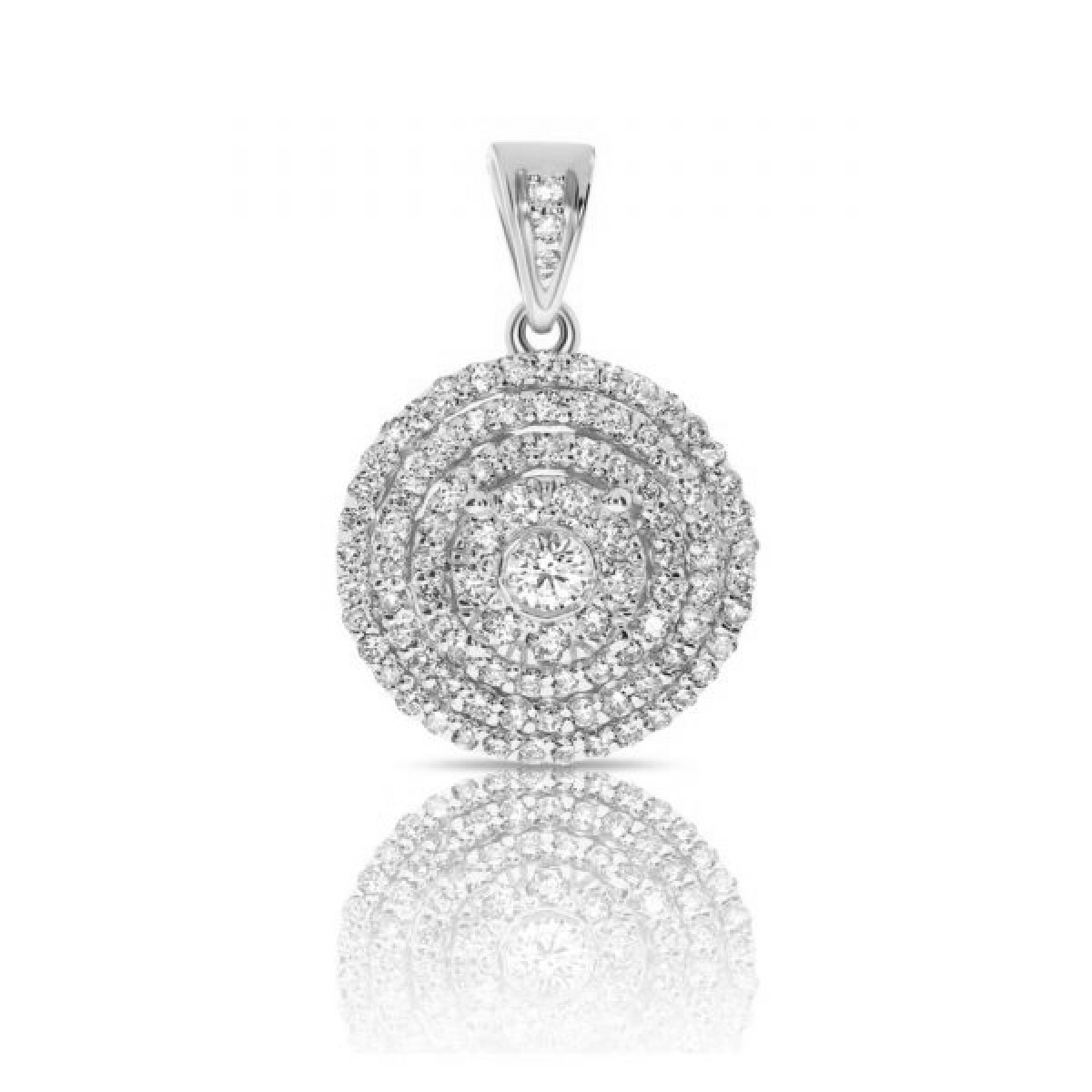 1 Carat Diamond Round Pendant Snow Queen