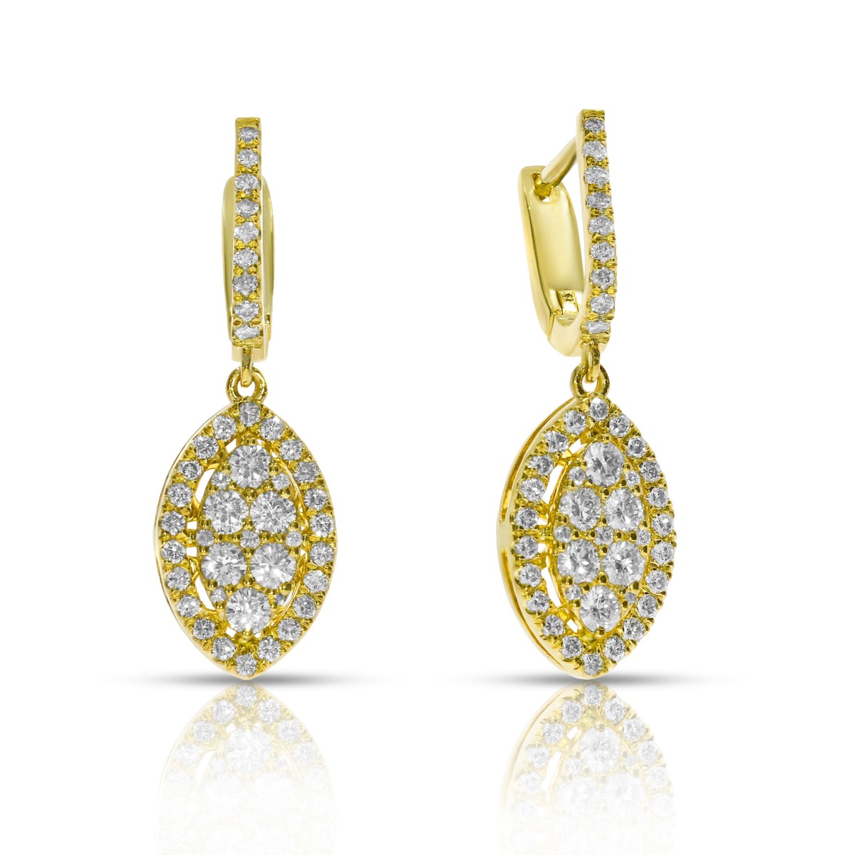 1.20 Carat Diamond Drop Earrings Daffodil Dreams