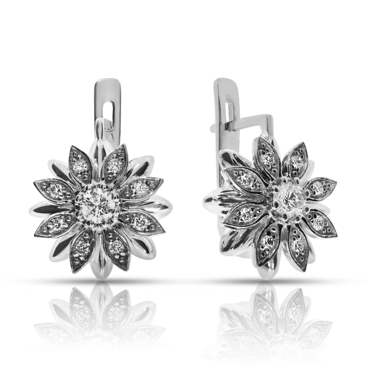 1 Carat Diamond Drop Earrings Bliss Flowers