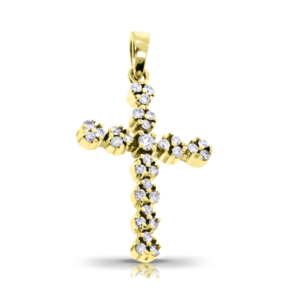0.23 Carat Diamond Pendant Chatoyant Cross