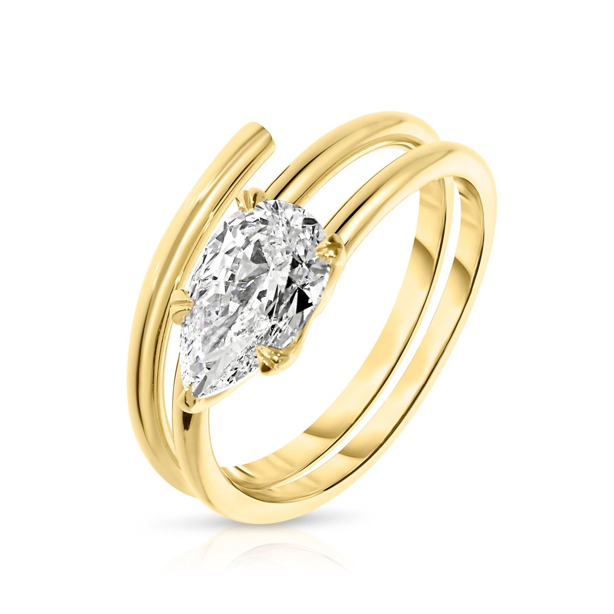 1.50 Carat Diamond Solitaire Ring Luminé Pear