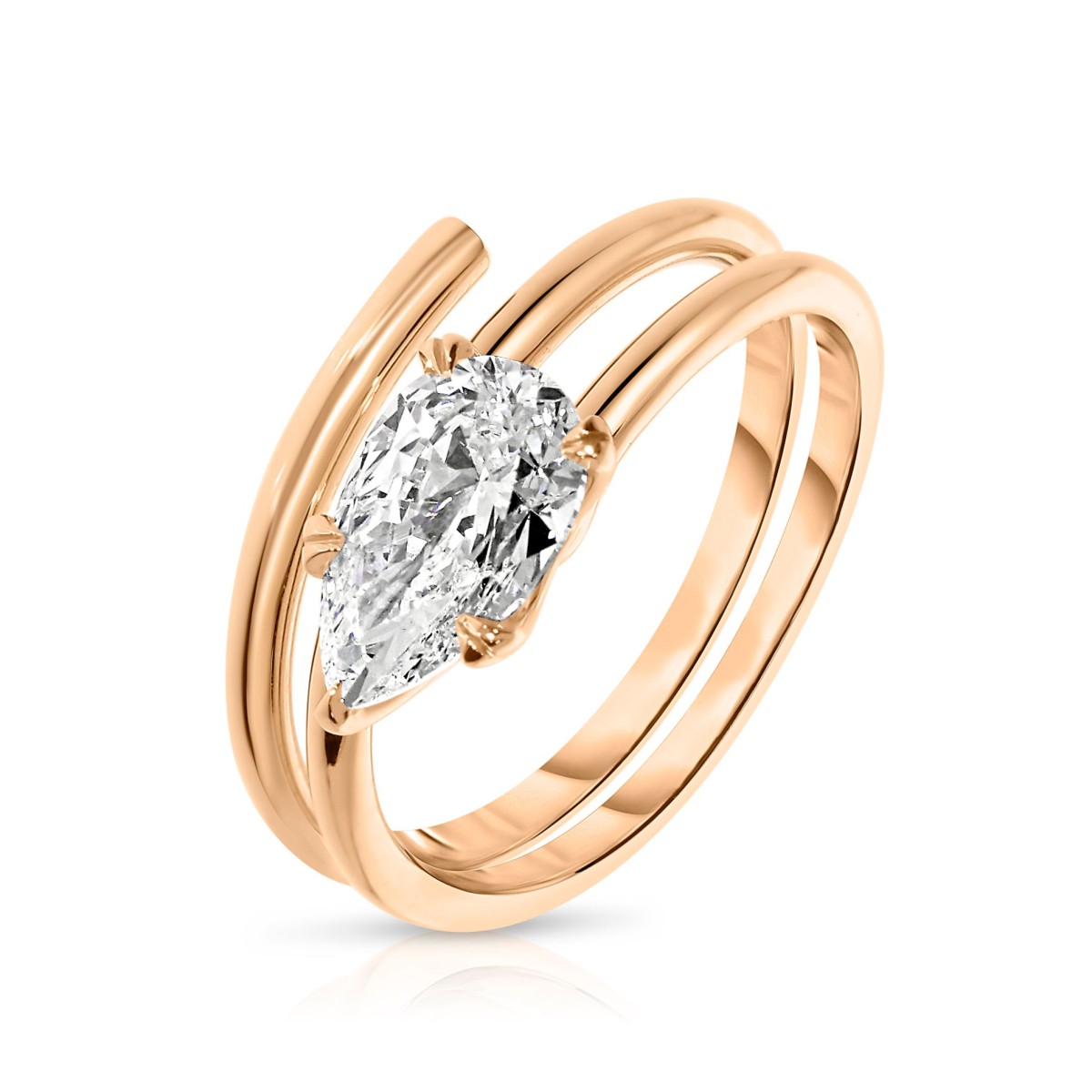 1.50 Carat Diamond Solitaire Ring Luminé Pear