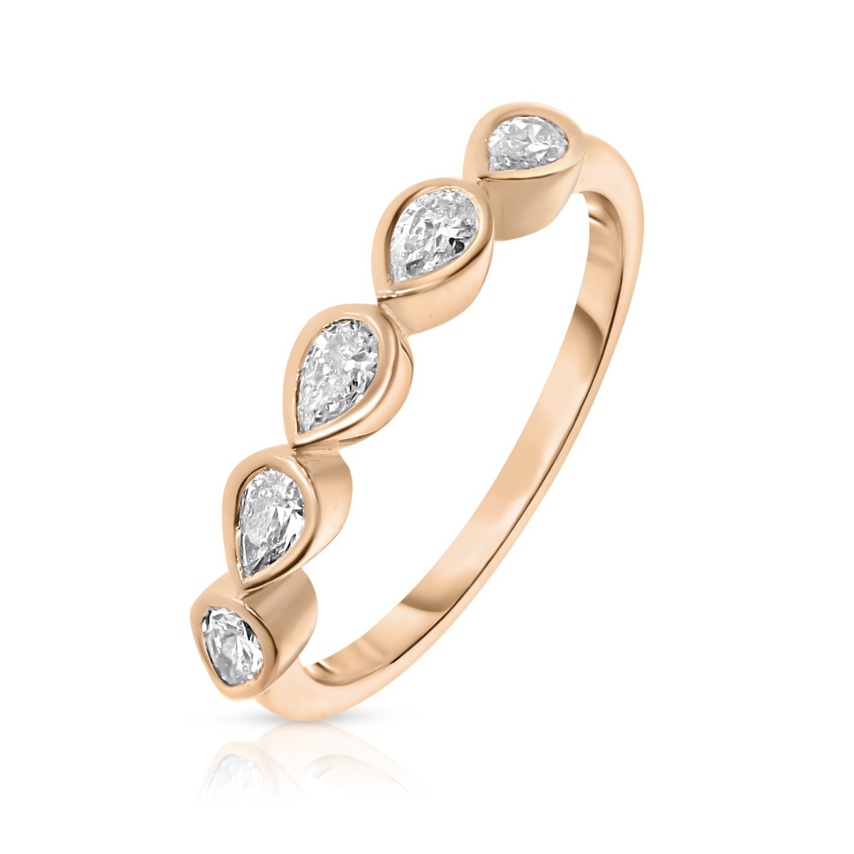 0.50 Carat Diamond Five-Stone Ring Plumeria