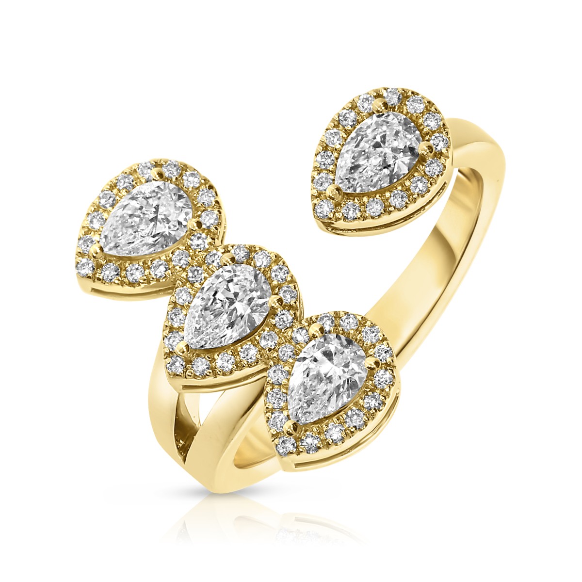 1 Carat Diamond Designer Ring Hydrangea