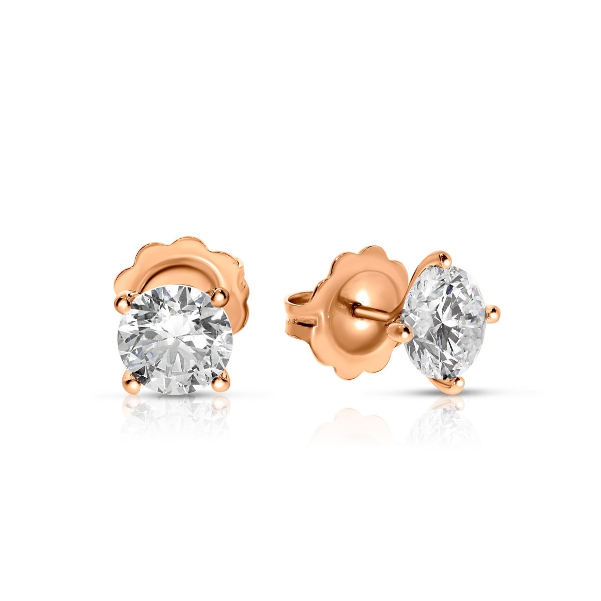 4 Carat Diamond Stud Earring Moon