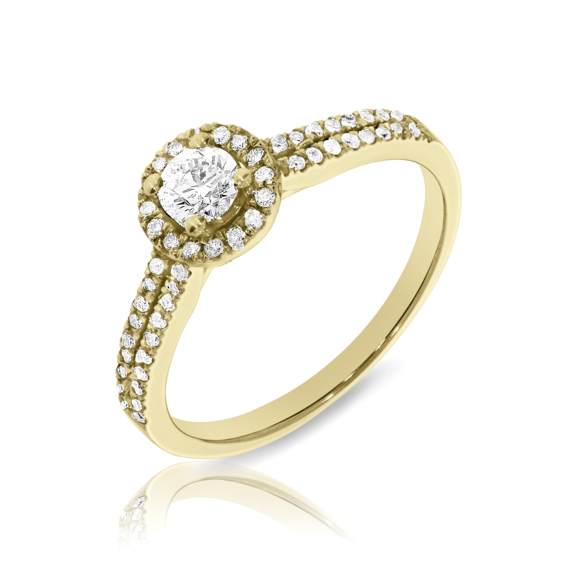 0.40 Carat Diamond Halo Ring Oreanda
