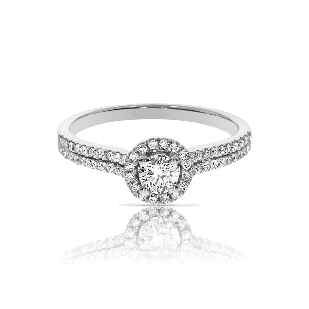 0.40 Carat Diamond Halo Ring Oreanda