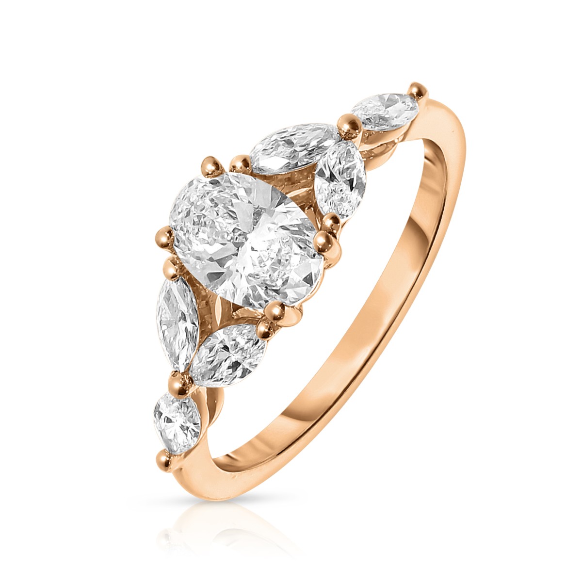 1.60 Carat Diamond Sidestone Ring Gaia