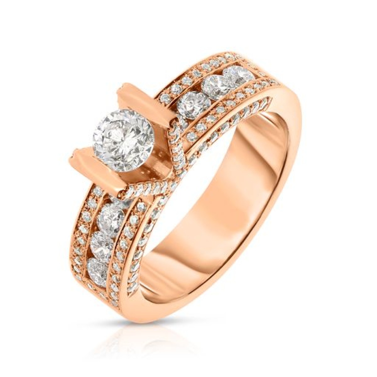 1.50 Carat Diamond Sidestone Ring Chloe