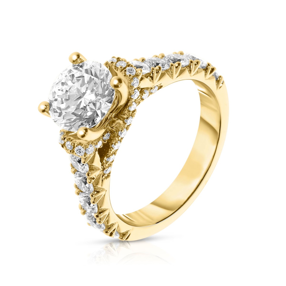 3 Carat Diamond Sidestone Ring Lesley