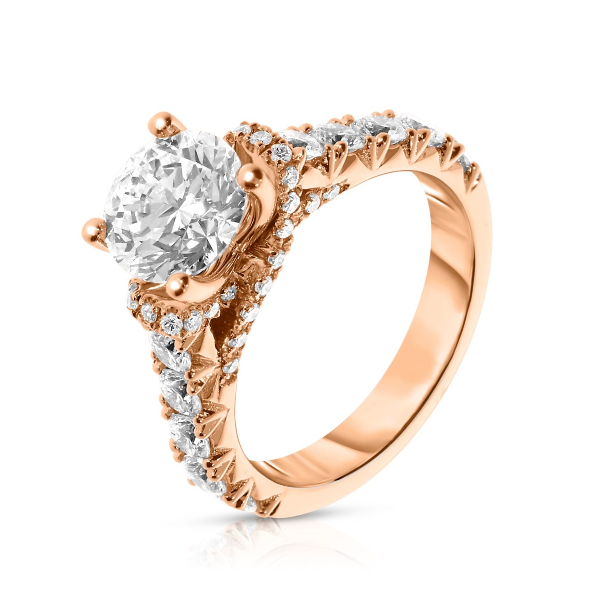 3 Carat Diamond Sidestone Ring Lesley