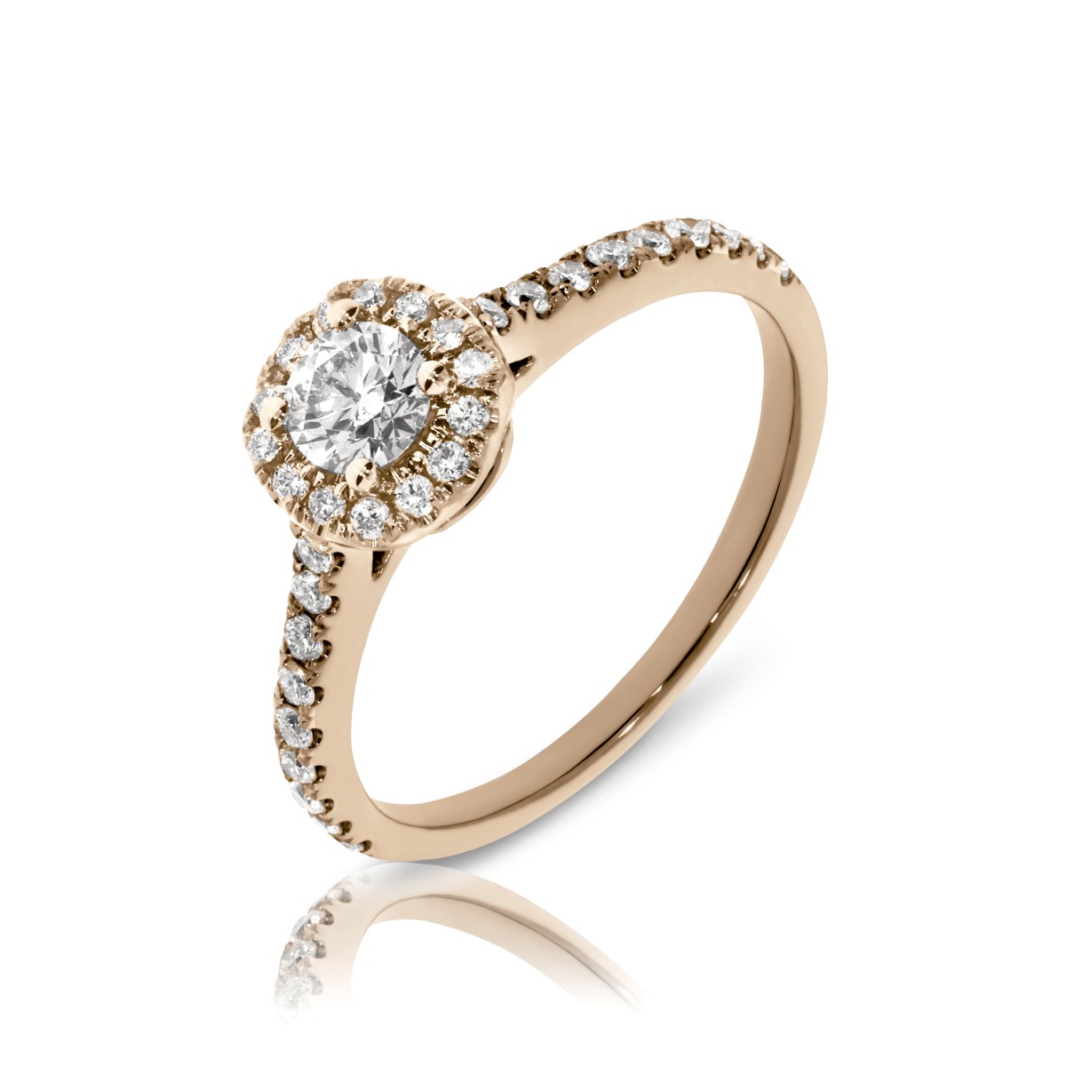 0.60 Carat Diamond Halo Ring Amore Rose