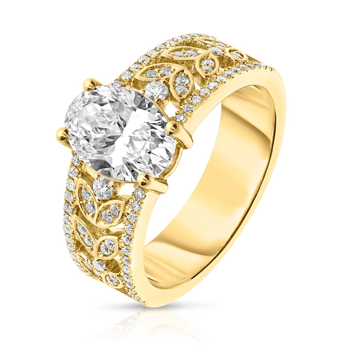 2.30 Carat Diamond Sidestone Ring Emma