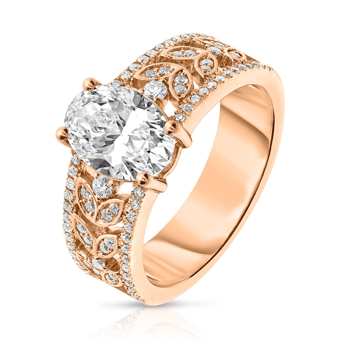 2.30 Carat Diamond Sidestone Ring Emma
