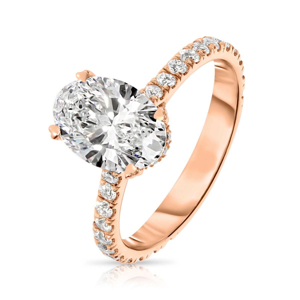 4 Carat Diamond Sidestone Ring Lucy