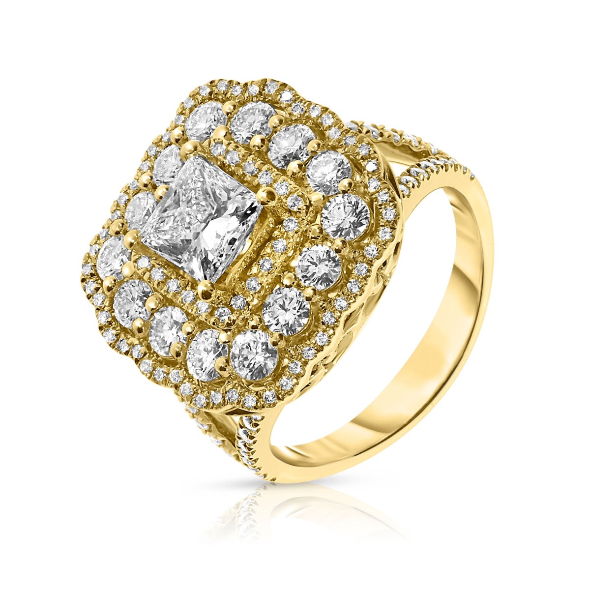 2.60 Carat Diamond Halo Ring Rachel