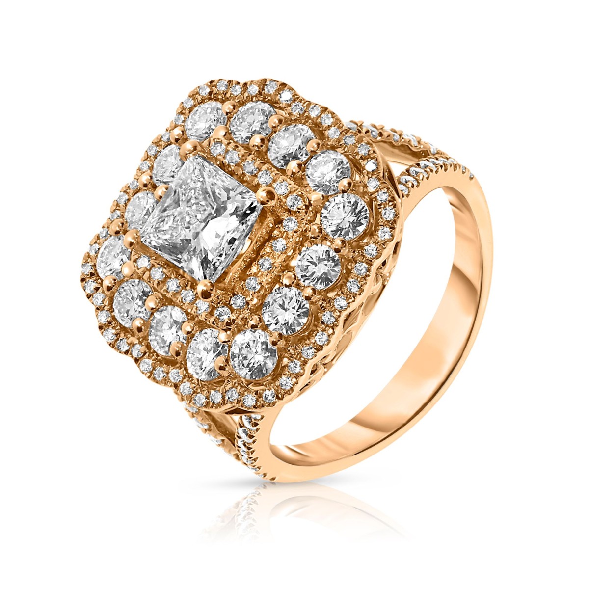 2.60 Carat Diamond Halo Ring Rachel