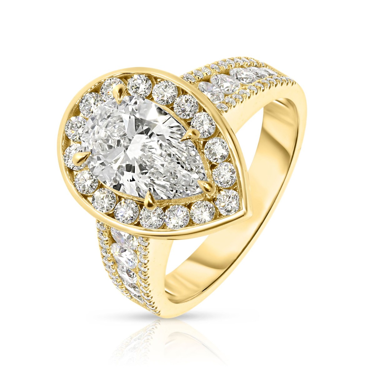 2.30 Carat Diamond Halo Ring Pansy