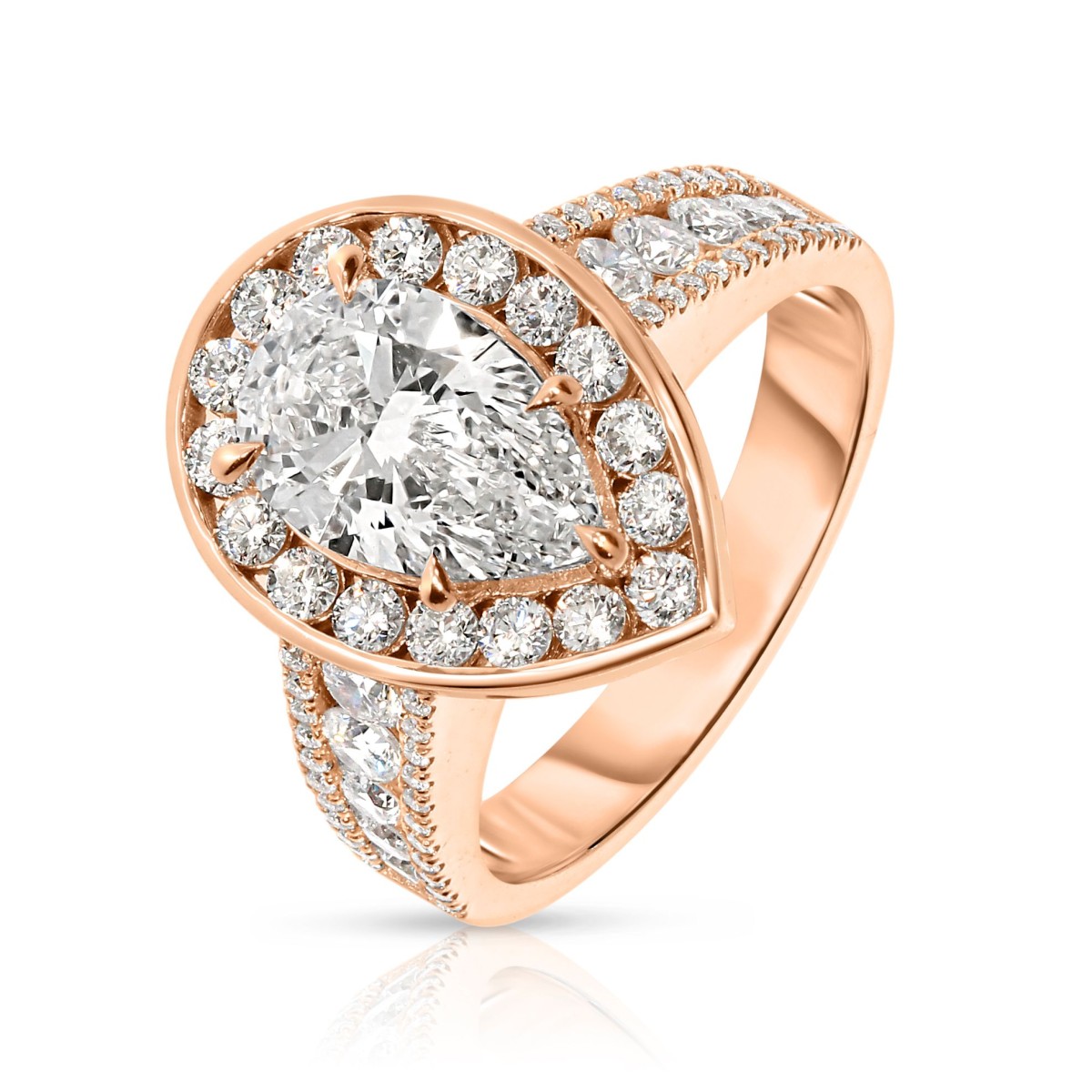 2.30 Carat Diamond Halo Ring Pansy