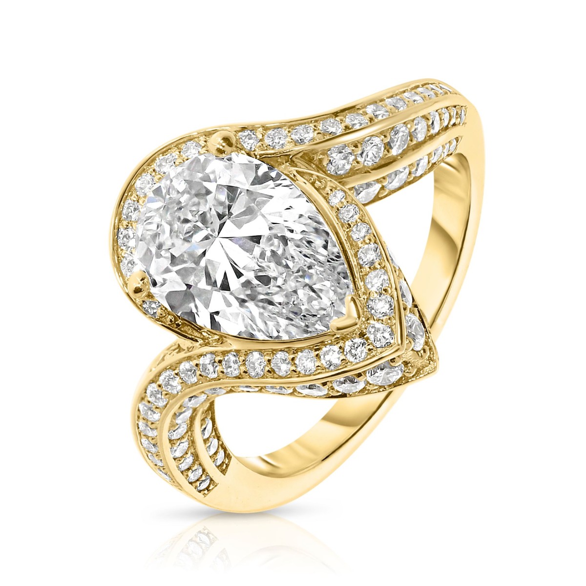 4.50 Carat Diamond Halo Ring Lilac