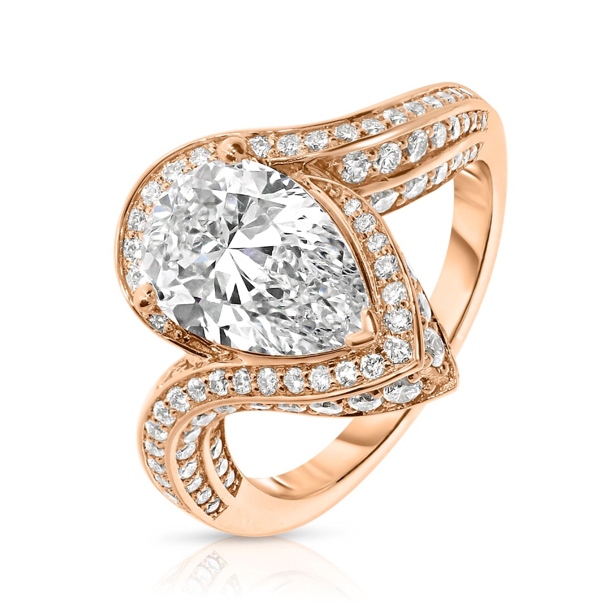 4.50 Carat Diamond Halo Ring Lilac