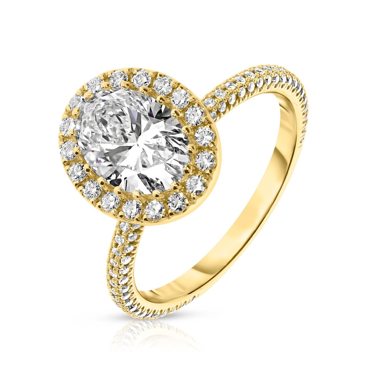 2.50 Carat Diamond Halo Ring Mystique