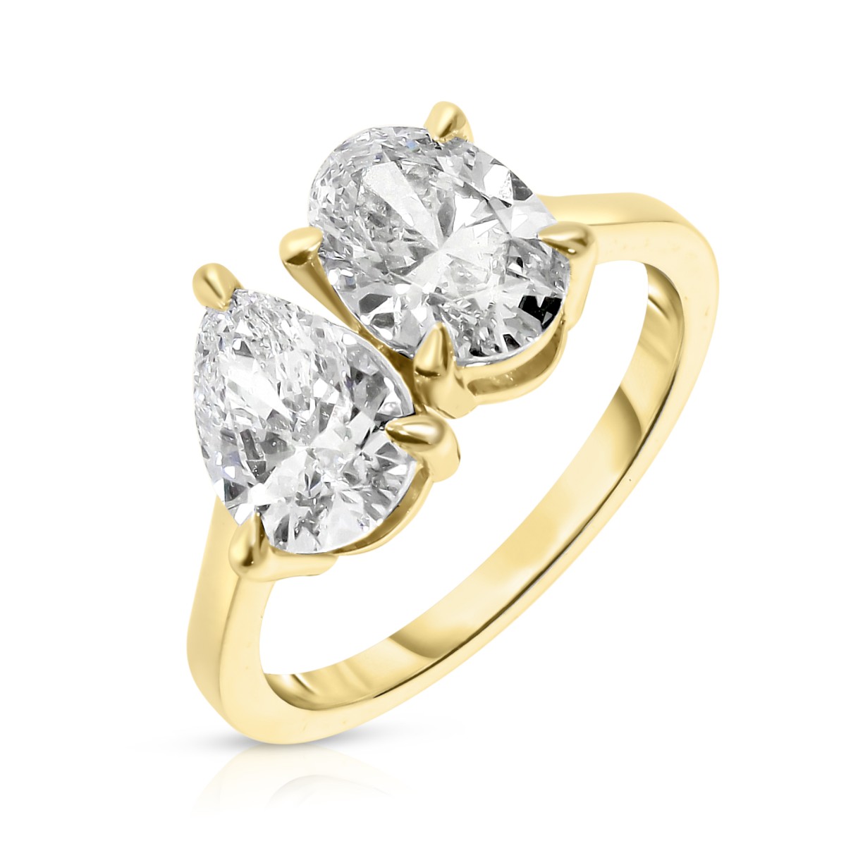 3 Carat Diamond Two-Stone Ring Tulips