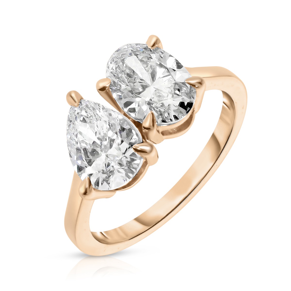 3 Carat Diamond Two-Stone Ring Tulips