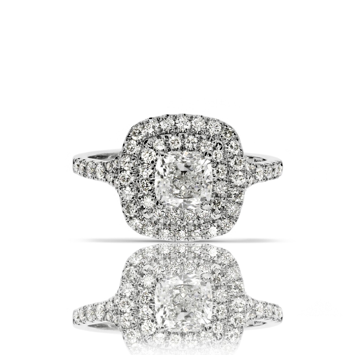 1.50 Carat Diamond Halo Ring Shine