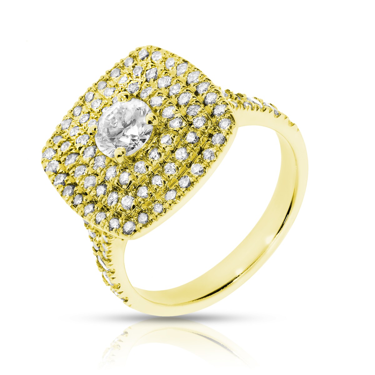 1.30 Carat Diamond Vintage Halo Ring Artemis