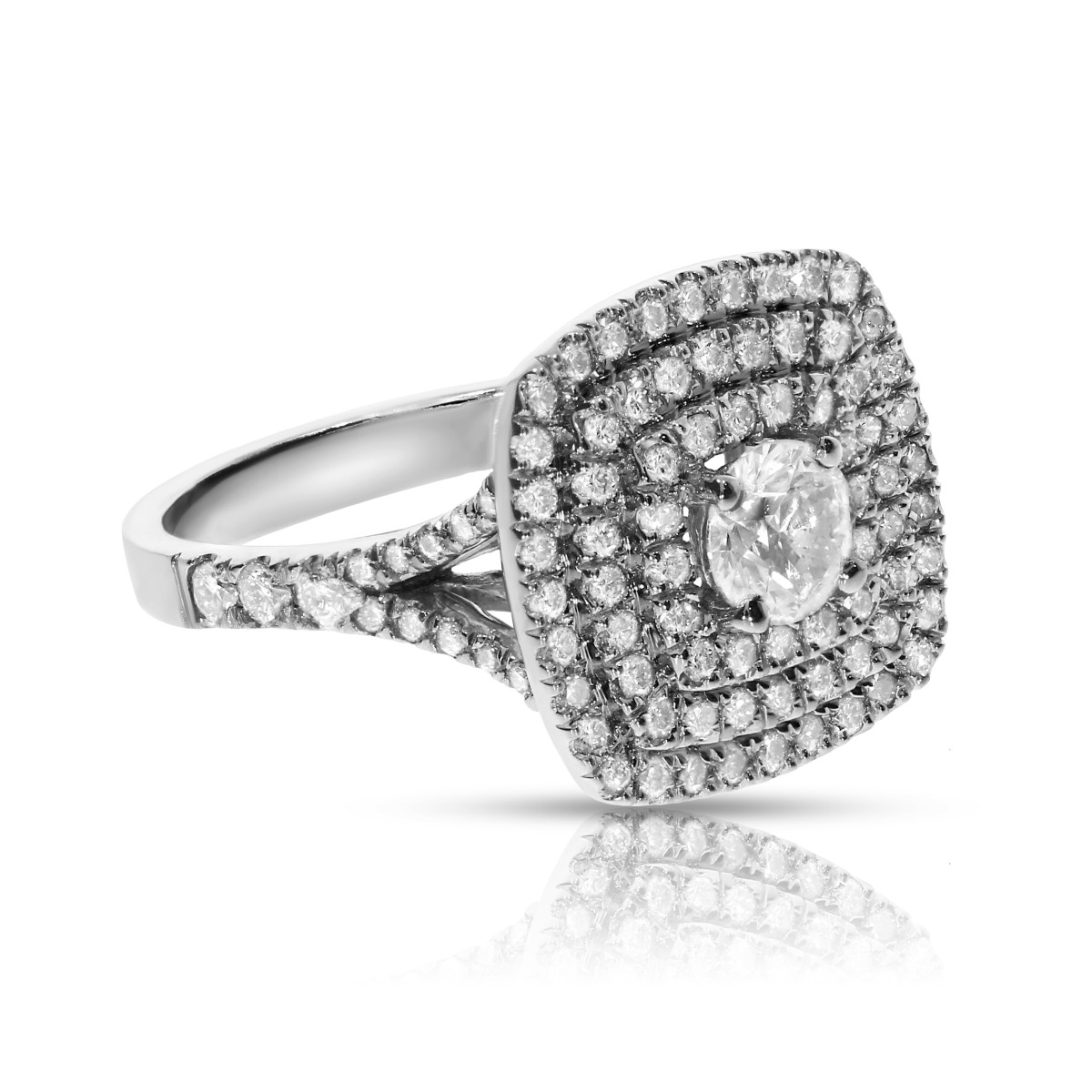 1.30 Carat Diamond Vintage Halo Ring Artemis