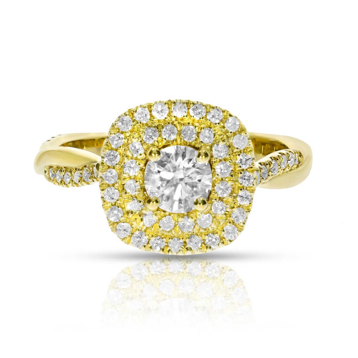 0.90 Carat Diamond Halo Ring Delightful Speculative Mirage
