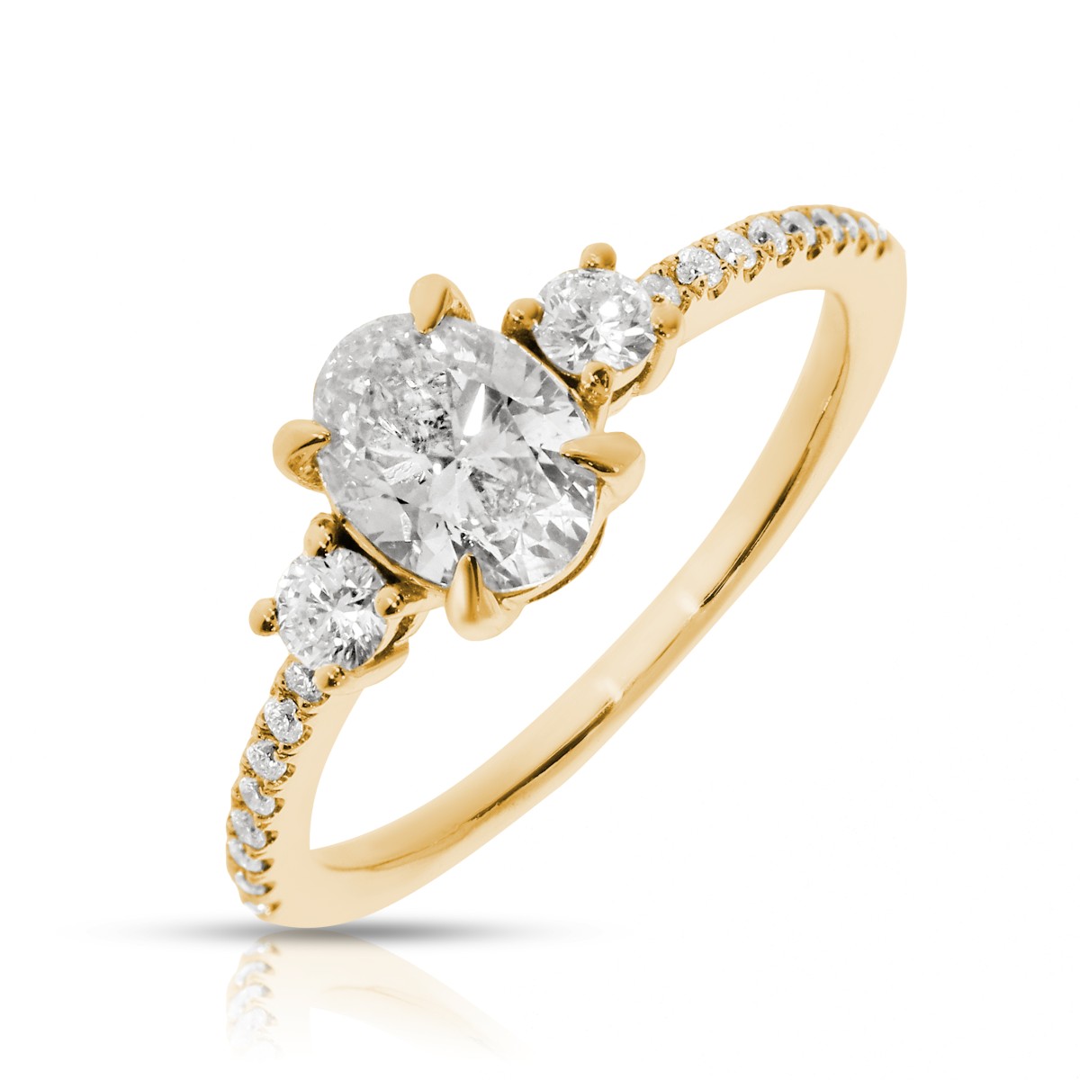 1.30 Carat Diamond Sidestone Ring Enchantment
