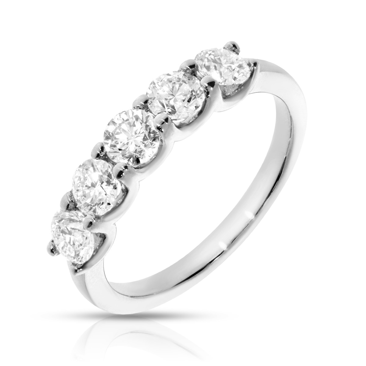 1.30 Carat Diamond Five-Stone Ring Vibrant Clouds