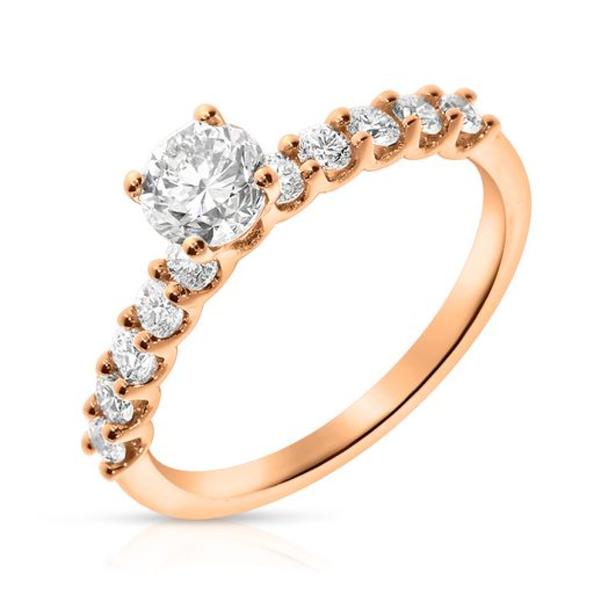 1.40 Carat Diamond Sidestone Ring Vivien