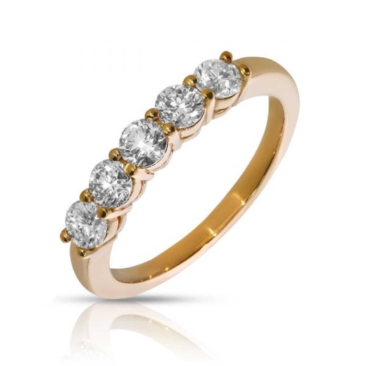 1 Carat Diamond Five-Stone Ring Dances