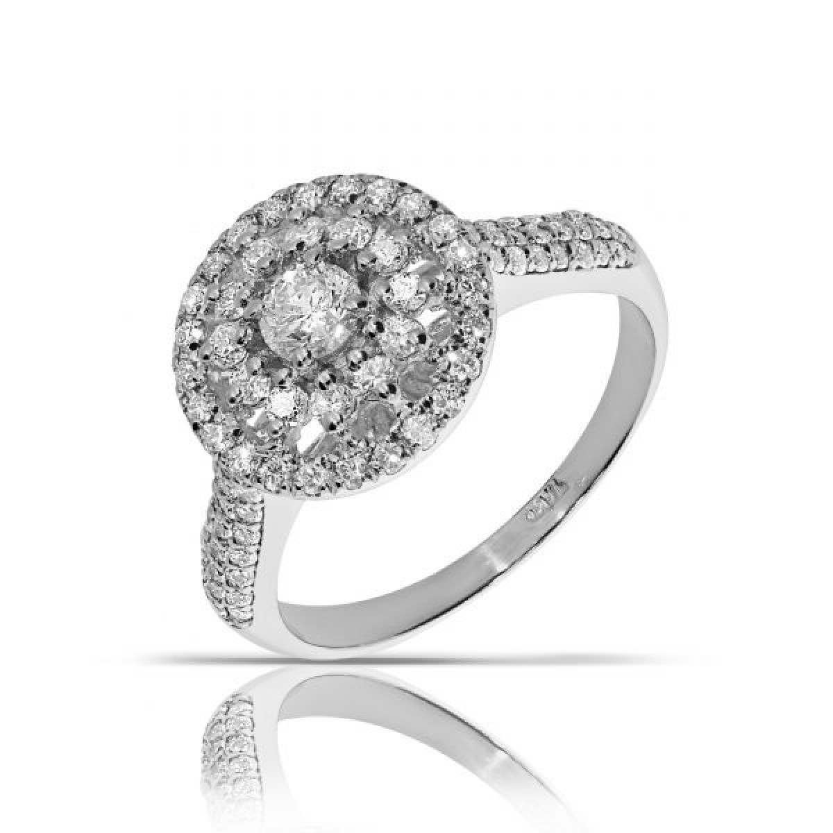 0.80 Carat Diamond Halo Ring Dizziness