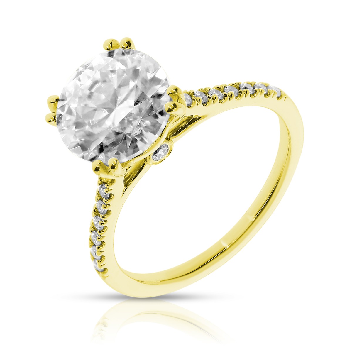2.20 Carat Diamond Sidestone Ring Glitz