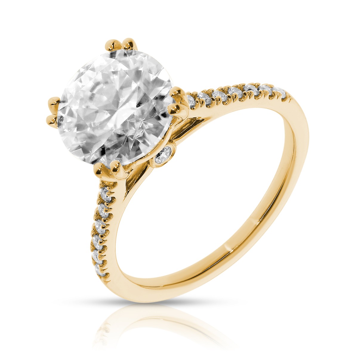 2.20 Carat Diamond Sidestone Ring Glitz