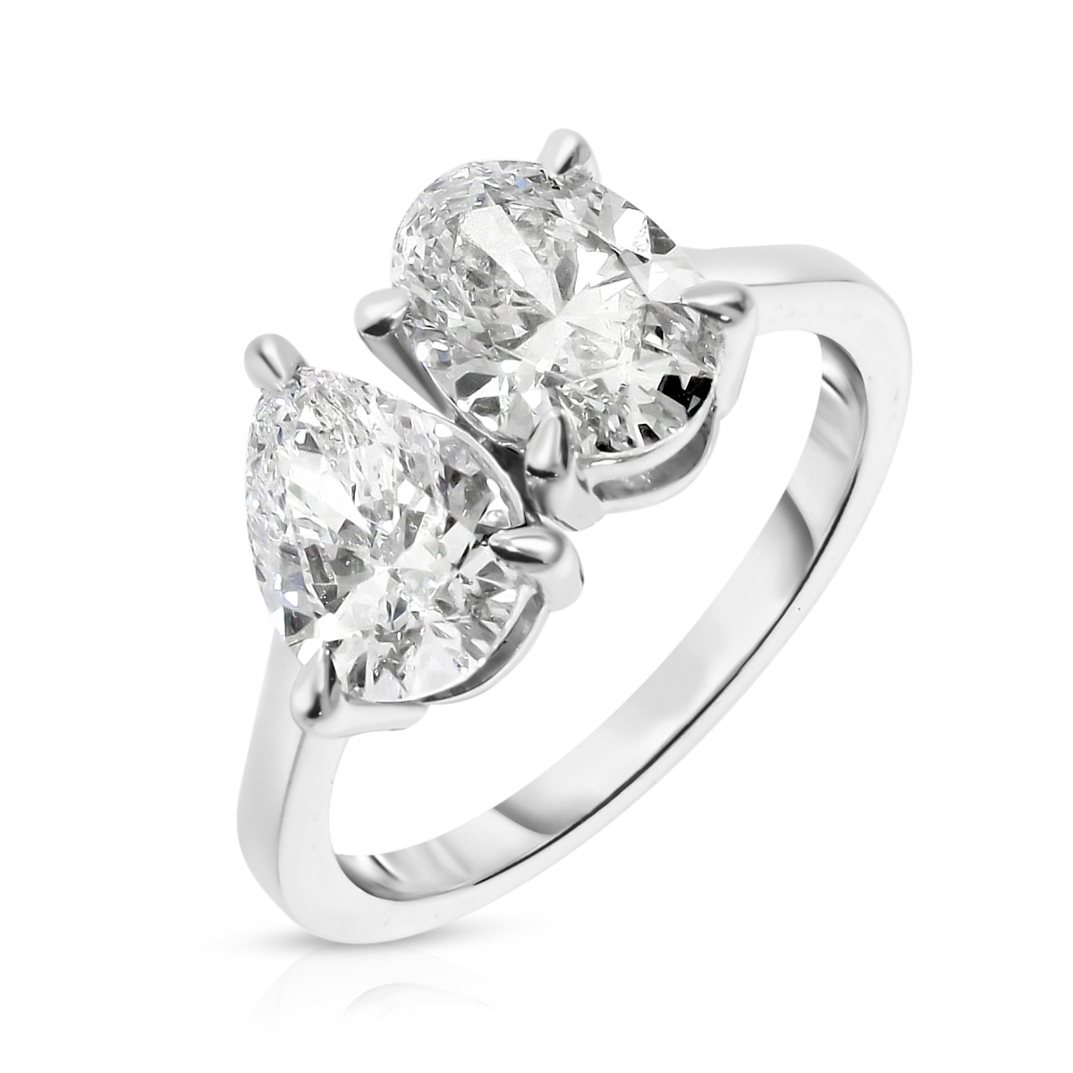 3 Carat Diamond Two-Stone Ring Tulips