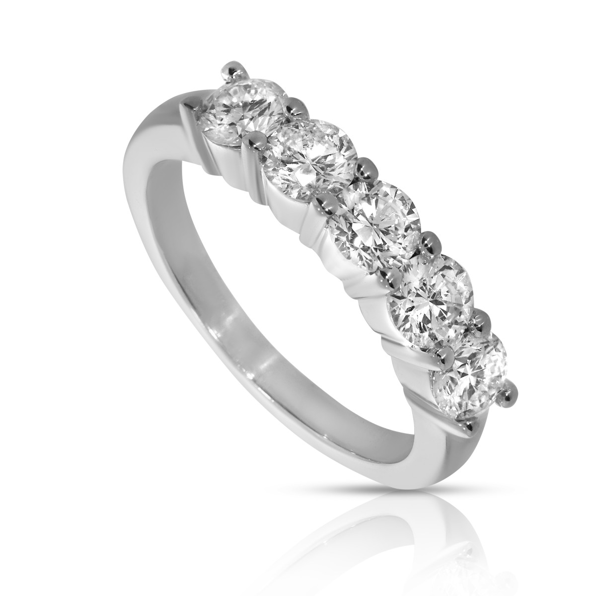 1 Carat Diamond Five-Stone Ring Courtesan