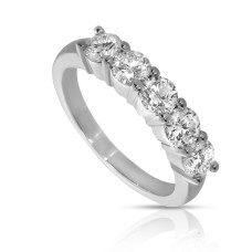 1 Carat Diamond Five-Stone Ring Courtesan